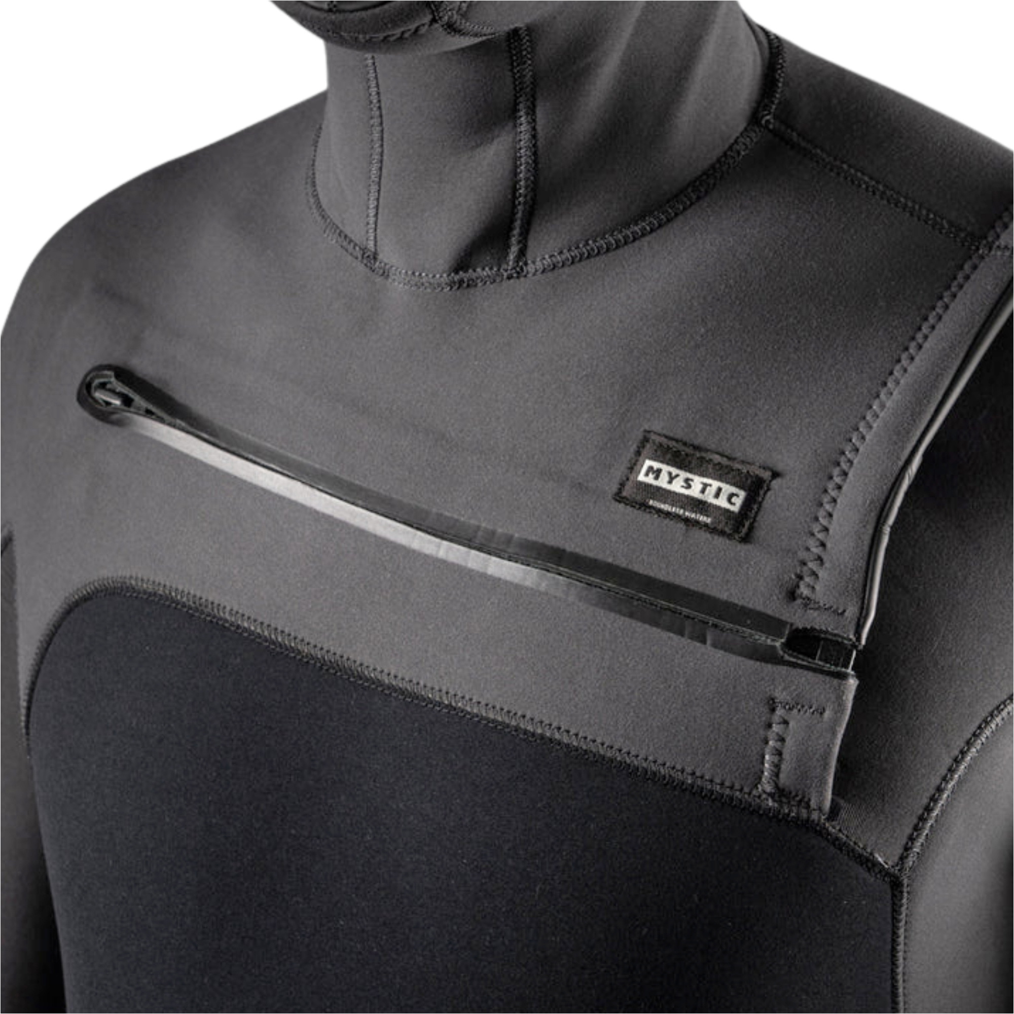 2026 Mystic Mens Motion 5/3mm Hooded Chest Zip Wetsuit 35000.250005 - Black